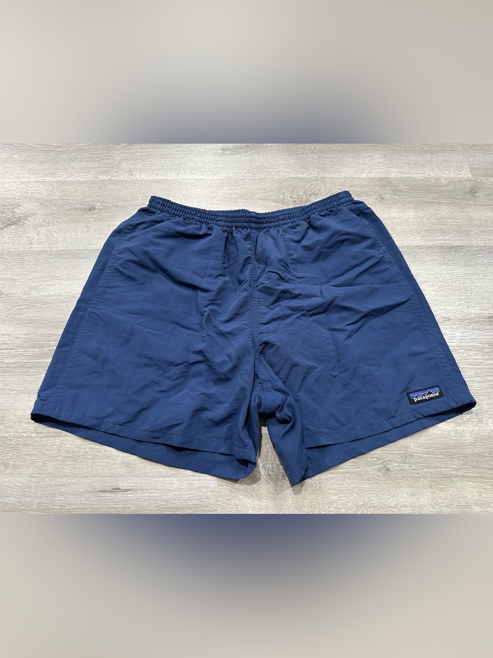 N120 Patagonia Baggies Shorts Mens M Navy 5 Inch Nylon Swim Trunks Mesh Lined